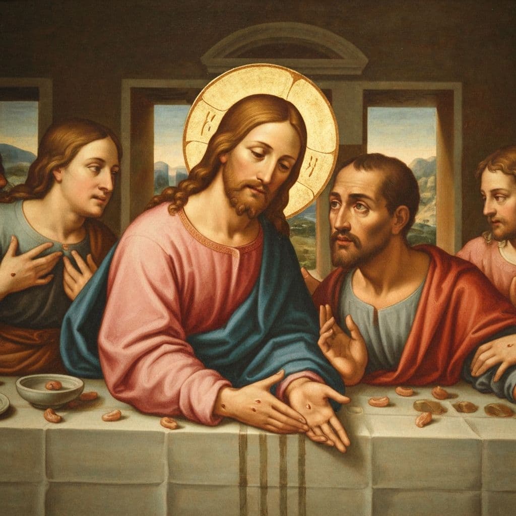 Detail of Leonardo da Vinci's masterpiece